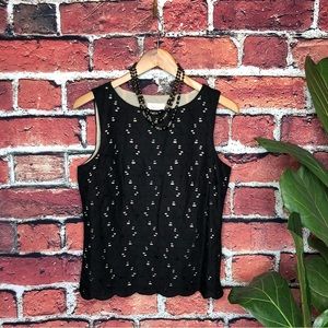 Laundry by Shelli Segal black eyelet top